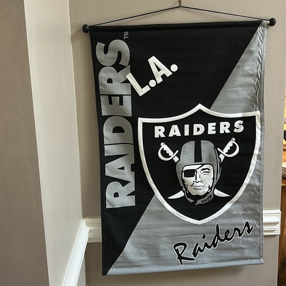 Los Angeles Raiders Large Canvas Banner Vintage 1995 NEW - Picture 4 of 6